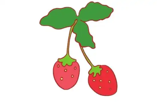 草莓简笔画的画法及图片大全