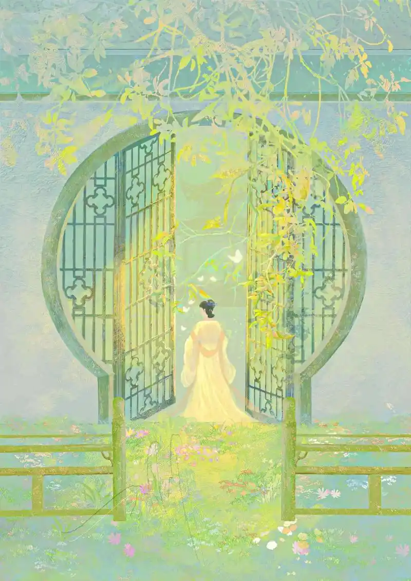 四季系列——春夏秋冬.#原创插画 #小说封面 #画画#古风插 - 抖音