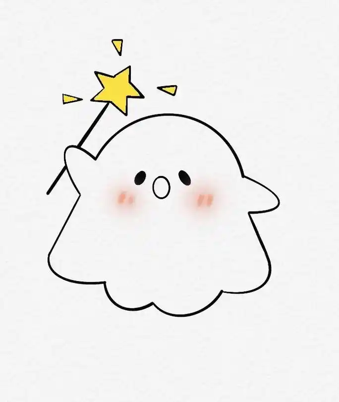 小幽灵简笔画.一学就会的简笔画教程～ #可爱简笔画 #简笔画 - 抖音