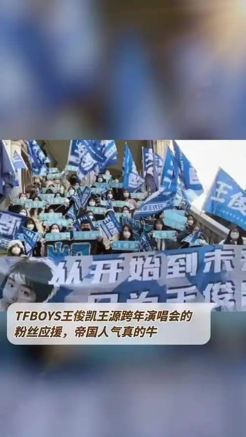 tfboys王俊凯王源跨年演唱会的粉丝应援,帝国人气真的牛