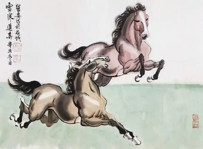 当代画马最具实力画家——黄贤安骏马作品赏析__财经头条
