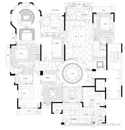 最高端豪宅别墅20套方案合集邱德光平面方案