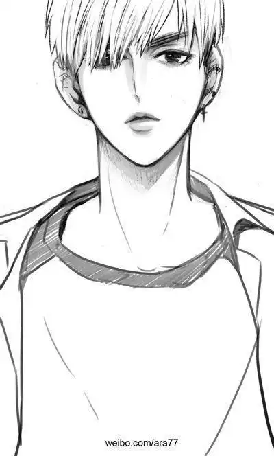 吴亦凡简笔画黑白卡通