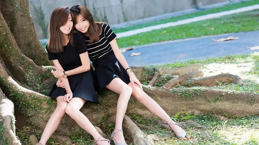 邻家女孩双生大小乔桌面壁纸