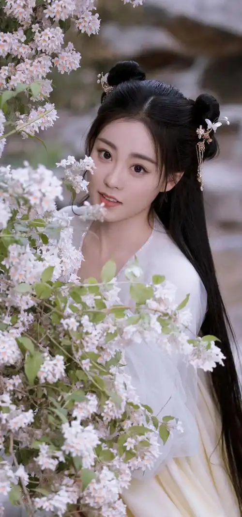 明星古装壁纸:云想衣裳花想容,春风拂槛露华浓