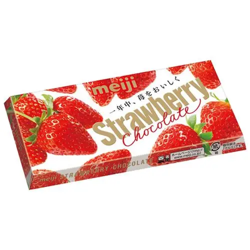 02特惠 超值推【明治】草莓夹馅巧克力片装(46g)