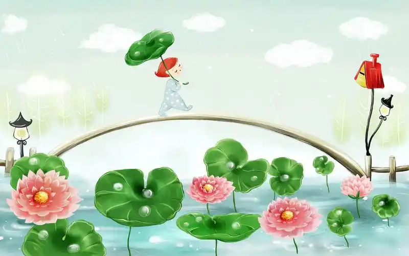 夏季清爽卡通主题壁纸