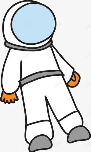 com 世界航天日 可爱宇航员 太空帽 手绘宇航员 白色宇航服 绘画 航天