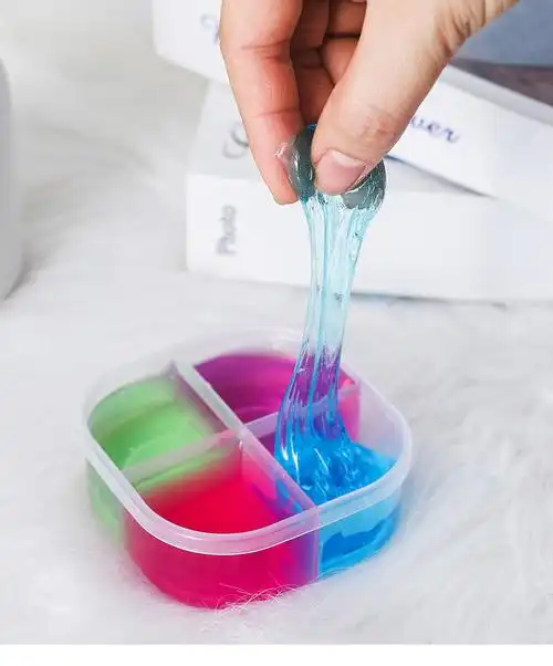 厂家批发4格起泡胶 网红m 泥玩具越玩越大多色混色水晶泥史莱姆