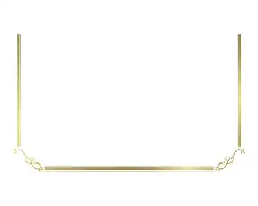 金色清新装饰花边边框素材