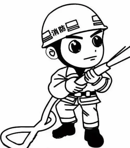消防员简笔画 消防员简笔画彩色