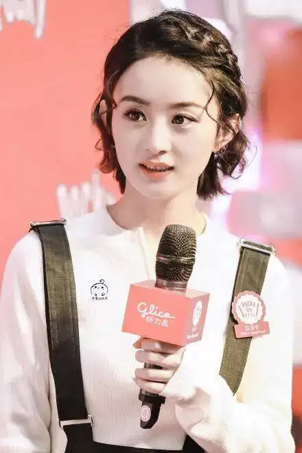 短发赵丽颖果然颜值高什么发型都能驾驭