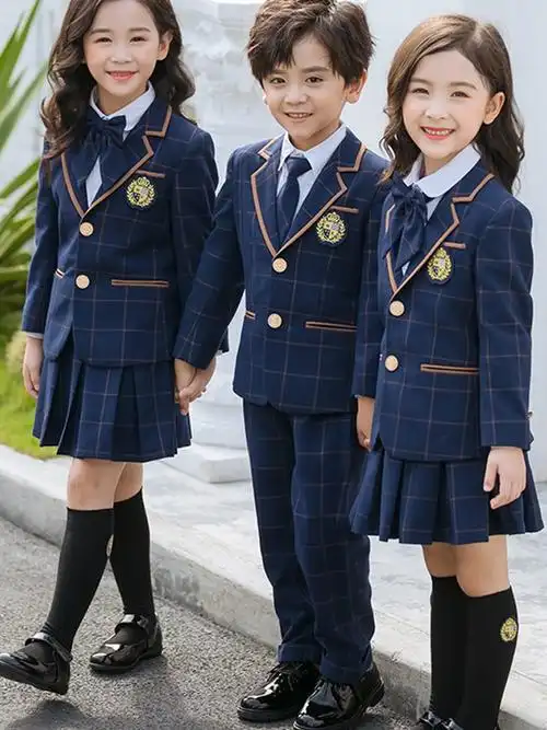 西装班服小学生校服男女童三件套装春秋冬季英伦学院风幼儿园园服