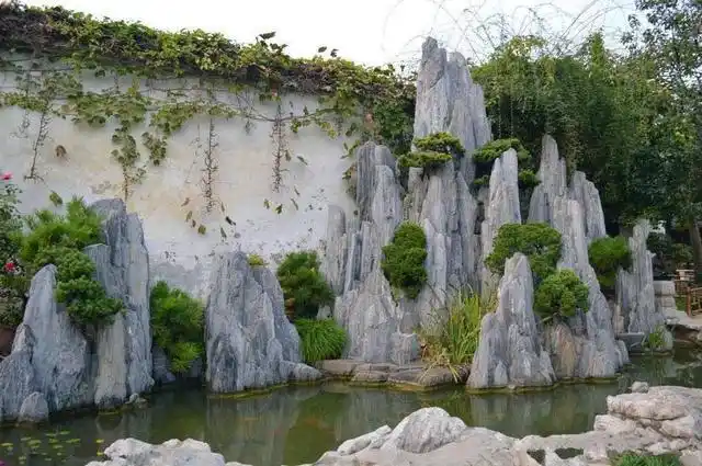 12个样式的别墅庭院假山流水景观,给你的庭院增添清幽山林之境