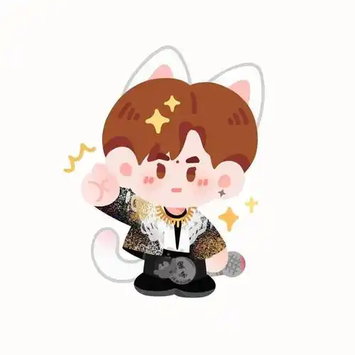 易烊千玺卡通头像走一波,好可爱!