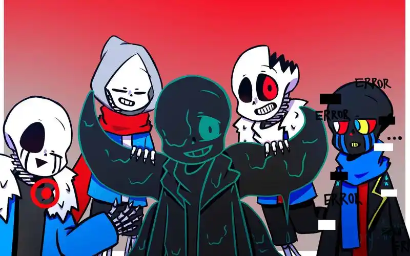 undertaleau邪骨团绘画过程