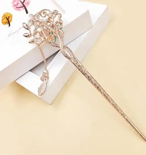 发簪复古风配饰发饰流苏韩国古典步摇簪子发钗盘发头饰钗子木簪子 fz