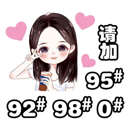 车贴加油盖贴959298可爱创意卡通防水网红少女 油箱盖贴【美少女耶】