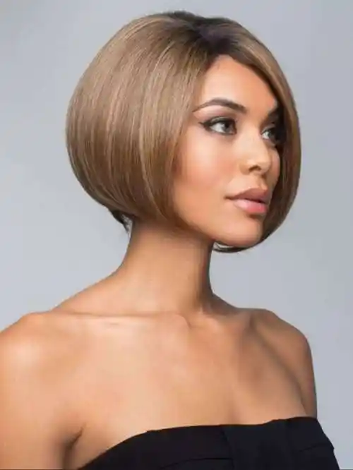 跨境新款 欧美明星女短发棕色渐变漂染bobo学生假发cos蓬松玫瑰网