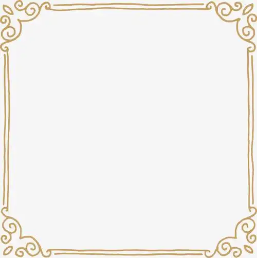 复古花纹方形边框