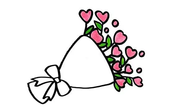 手绘一束鲜花怎么画手绘一束鲜花的画法步骤教程