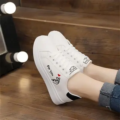 大童中童鞋子白鞋女童女孩子小学生布鞋休闲小白鞋11-13-15岁板