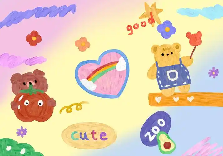 呆萌少女系可爱卡通桌面壁纸