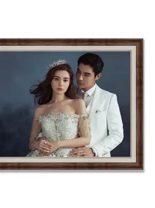 婚纱照洗照片加相框