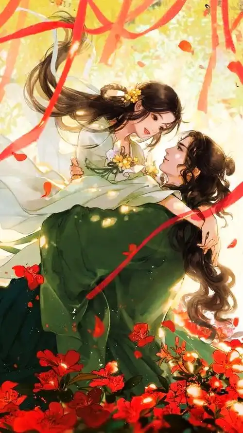 wch148152从墨染清眉转采于2020-10-16 09:07:57古风情侣漫画封面