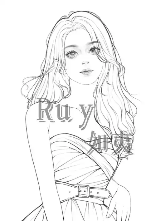 赵丽颖线稿210