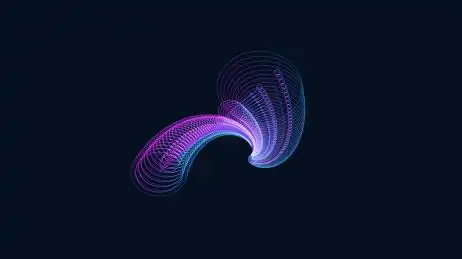 未来概念-科技感渐变风动态线性抽象线条素材背景矢量图