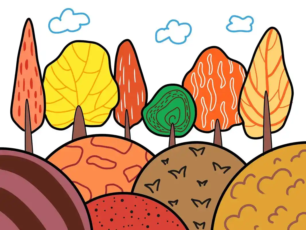 秋天简笔画.空气中,已经有了秋天的味道939493#简笔画教 - 抖音