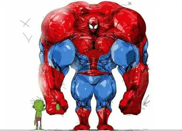 肌肉怪插画师将超级英雄变成浩克画风网友直呼死侍可爱反萌差