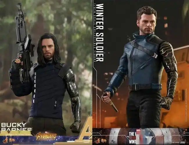 《猎鹰与冬兵》中的全新造型整体的高度大约是30cm这款冬兵巴基