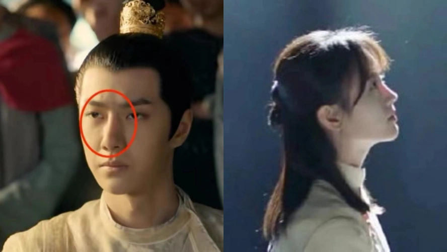 王一博的大鼻子就吸引了小8所有的目光,在某些画面里鼻子甚至有透光的