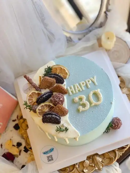 三十而立三十岁简约生日蛋糕男士蛋糕