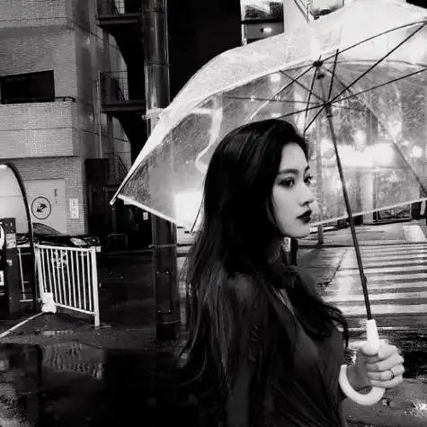 狂拽霸气女生头像黑白天真无邪想要一个唯美的约定