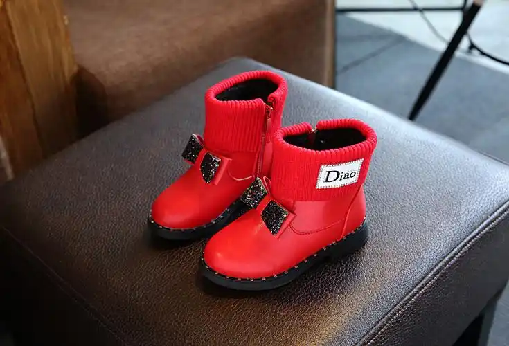 【童鞋2016新款童靴秋冬儿童韩版时尚童靴女宝宝棉鞋
