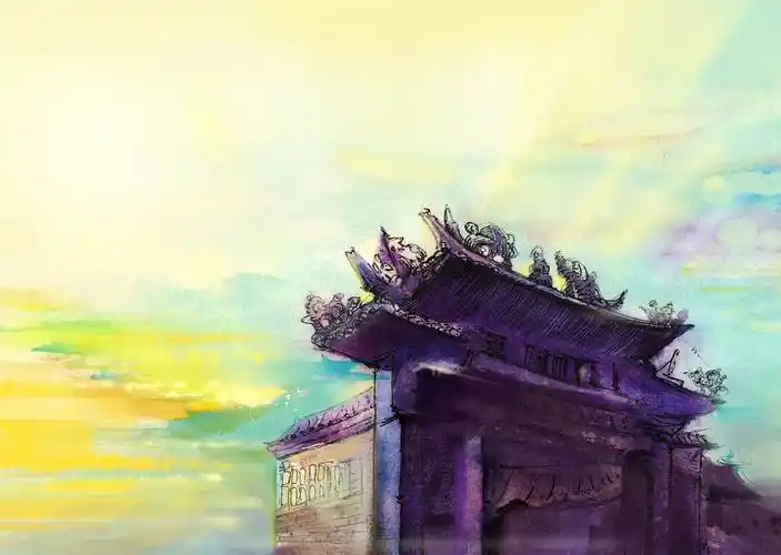 水彩建筑风景之彩色厦门