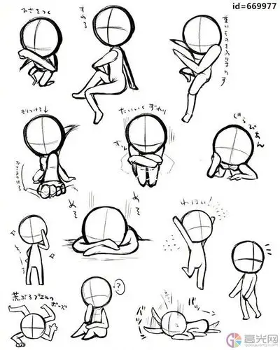 q版动漫人物形态画法,q版人物身体结构怎么画