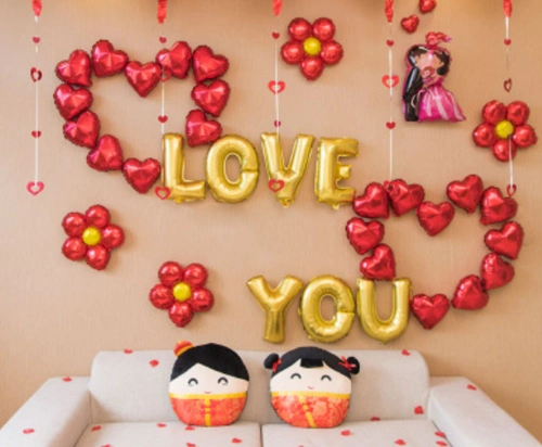 婚房布置气球简单好看婚房布置气球怎么粘墙上