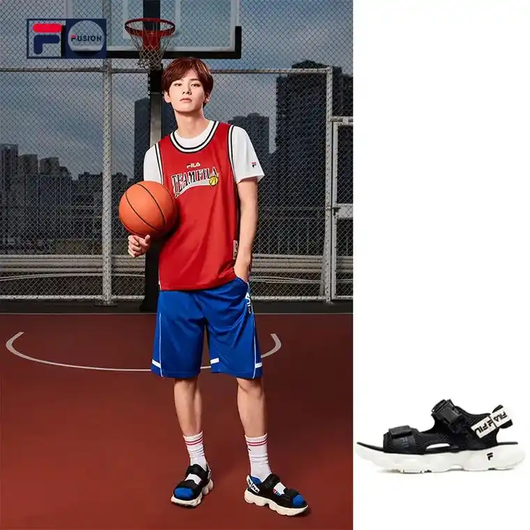这款fila fusion斐乐男子凉鞋真的太舒适了!魔术贴设 - 抖音