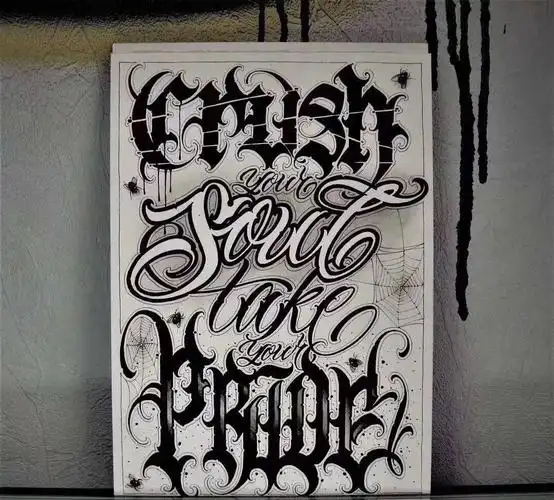 西海岸花体字来一波手稿赏析.纹身不仅是图案可以定制