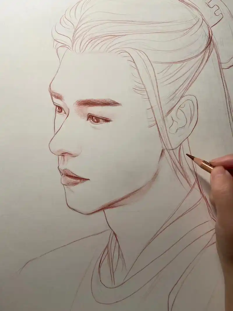 图文大赢家 #龚俊 #线稿 #国风 龚俊侧颜杀#图文来了 - 抖音