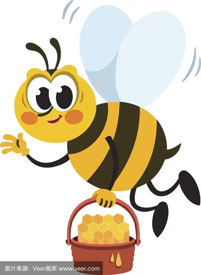 可爱的卡通蜜蜂