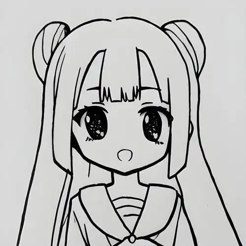 简笔画动漫人物女孩可爱