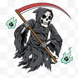 死神恐怖卡通黑色