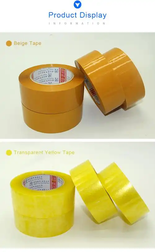 3色定制bopp透明强力粘合opp胶带,用于纸箱密封和包装