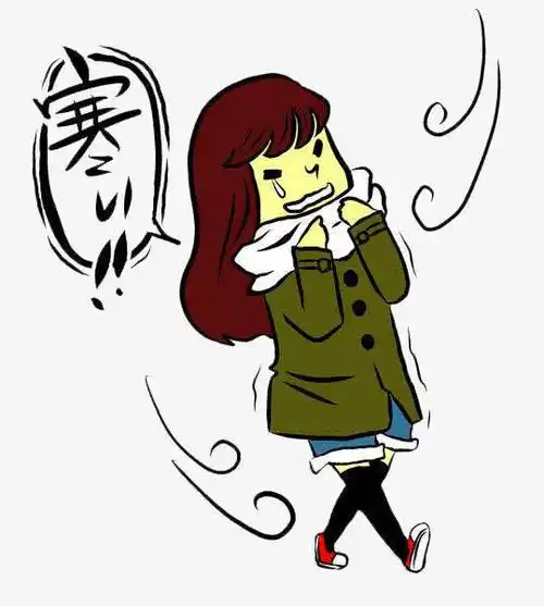 在寒风中冷哭的女孩装饰png