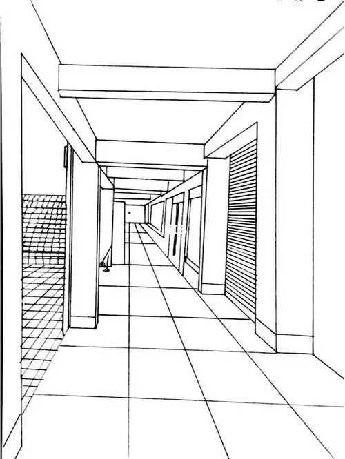 室内设计手绘一点透视